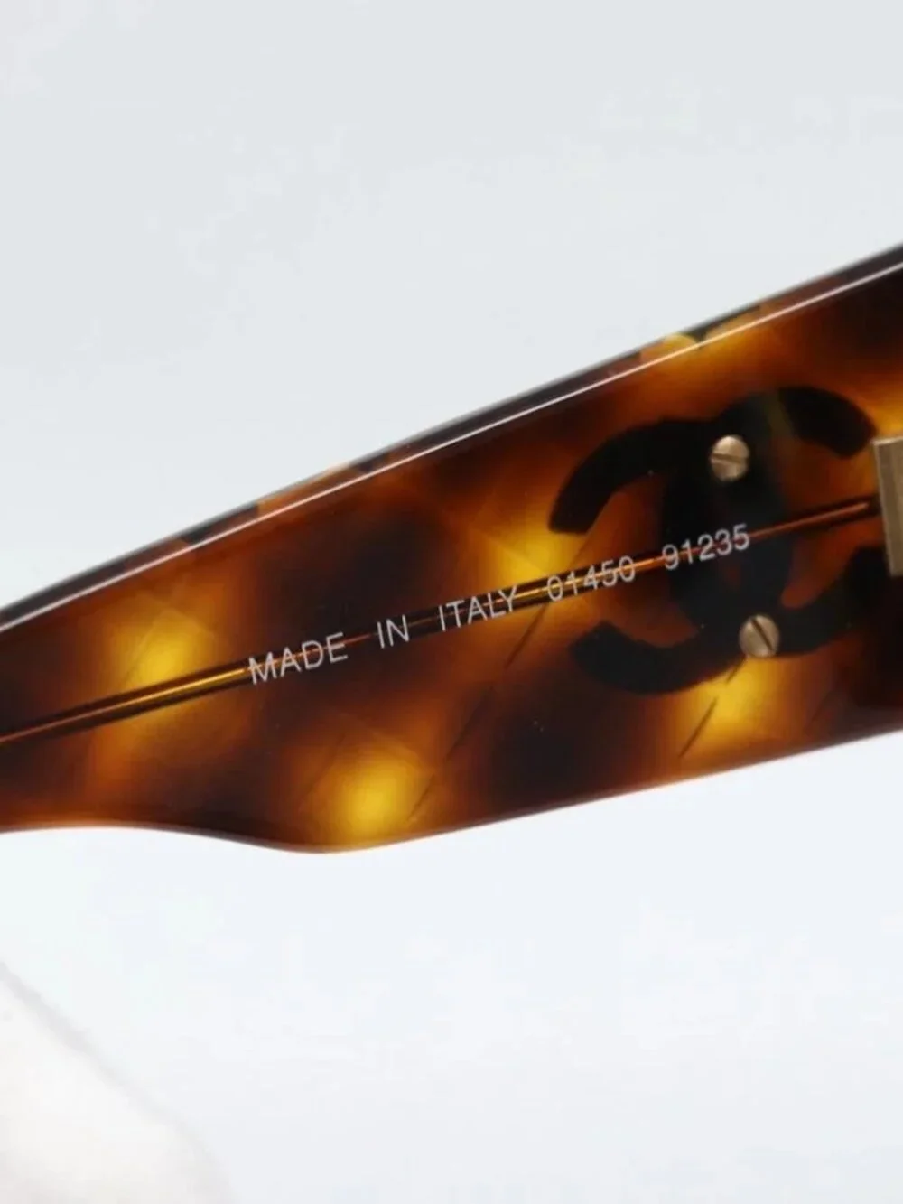 CHANEL Tortoise Pattern Sunglasses plastic Brown CC Auth 180942
